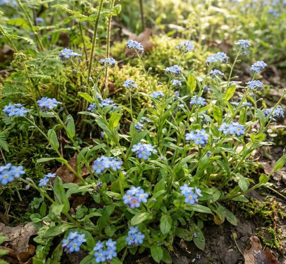Žydri neužmirštuolės žiedai