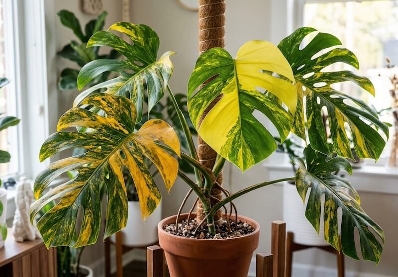 Monstera deliciosa 'Aurea' (arba Marmorata)