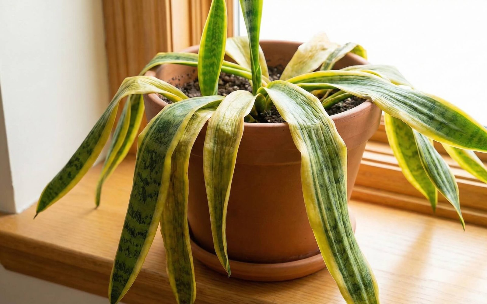 Sansevjera linksta lapai? 5 priežastys ir sprendimai