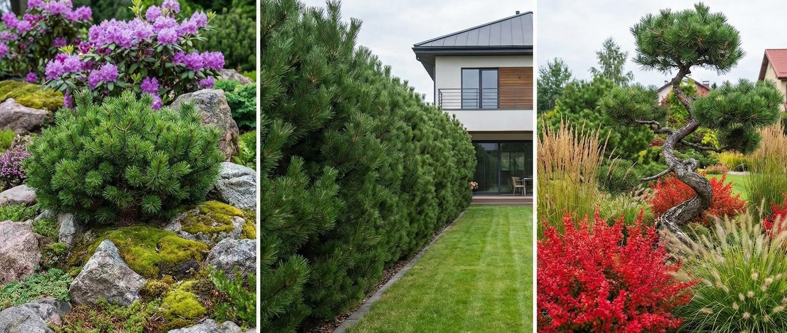 Pušys sode, kokias rinktis ir su kuo derinti moderniame sklype?