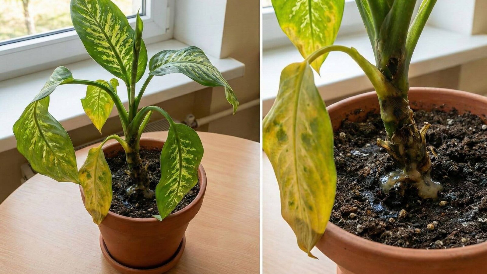 Difenbachija, 3 ligos, kurios kėsinasi į jūsų augalą