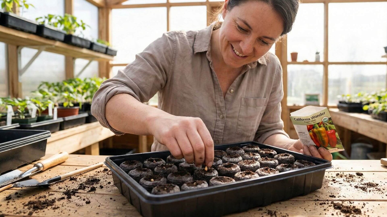 Kodėl verta rinktis durpines tabletes paprikoms ir kaip išvengti pelėsio daigyklose.