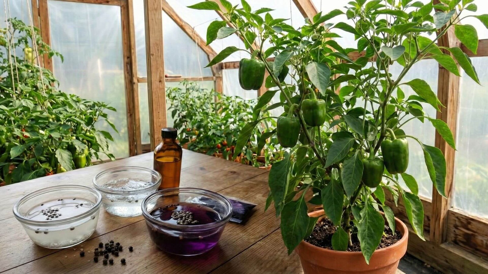 Paprikų sėklų mirkymas - druska, peroksidas ar permanganatas?