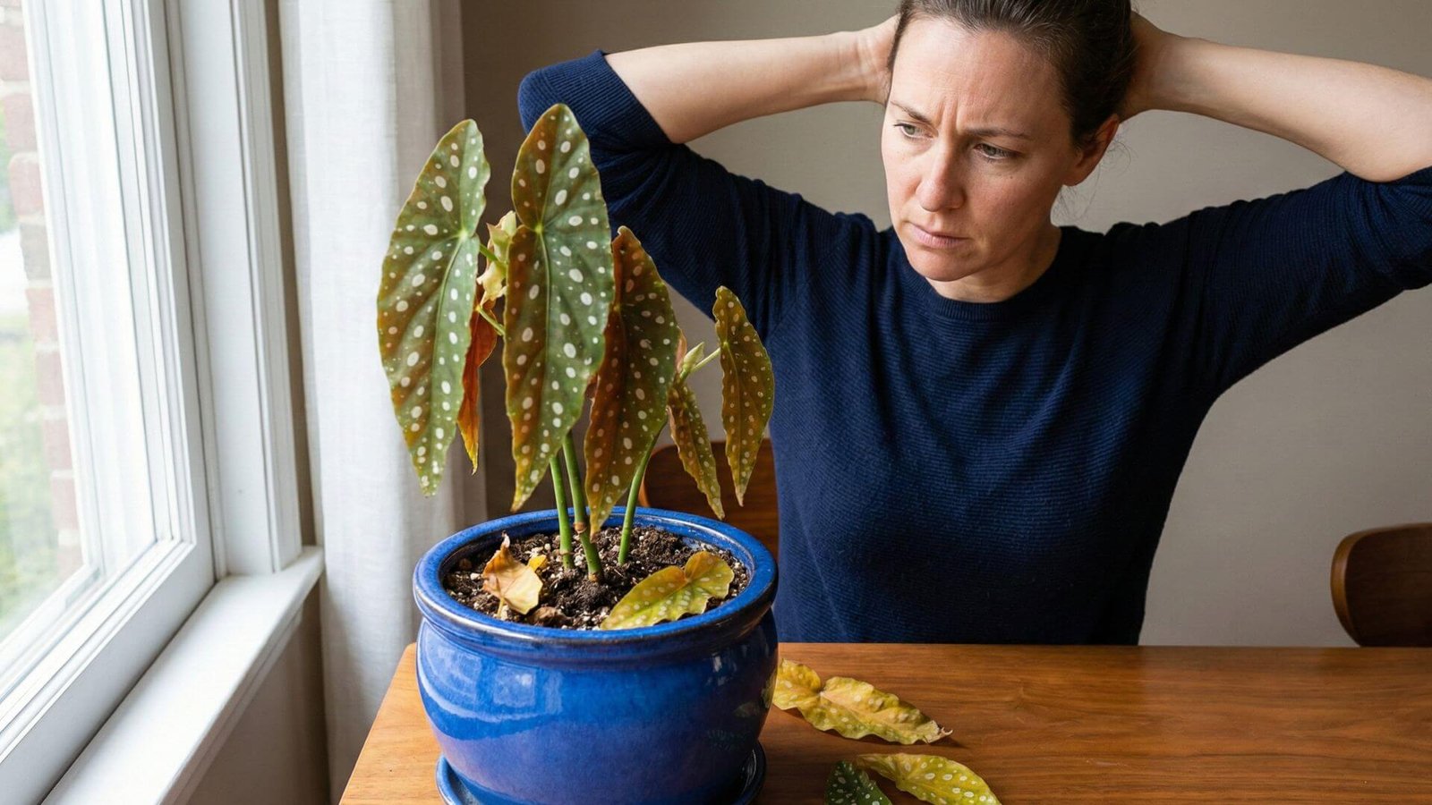 Taškuotoji begonija Maculata meta lapus - ką daryti?