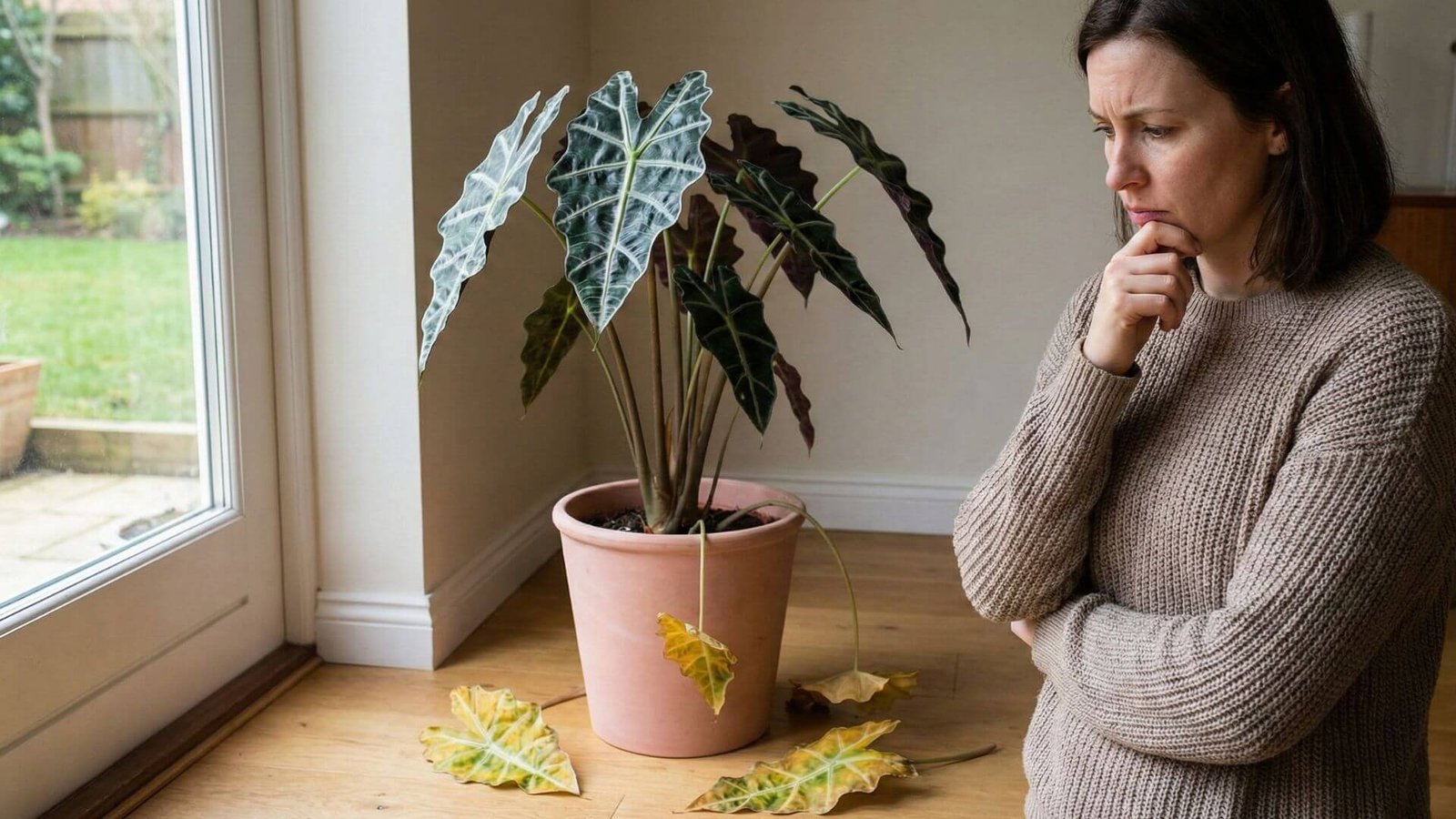 Alokazija meta lapus, ką daryti ir kaip atgaivinti?