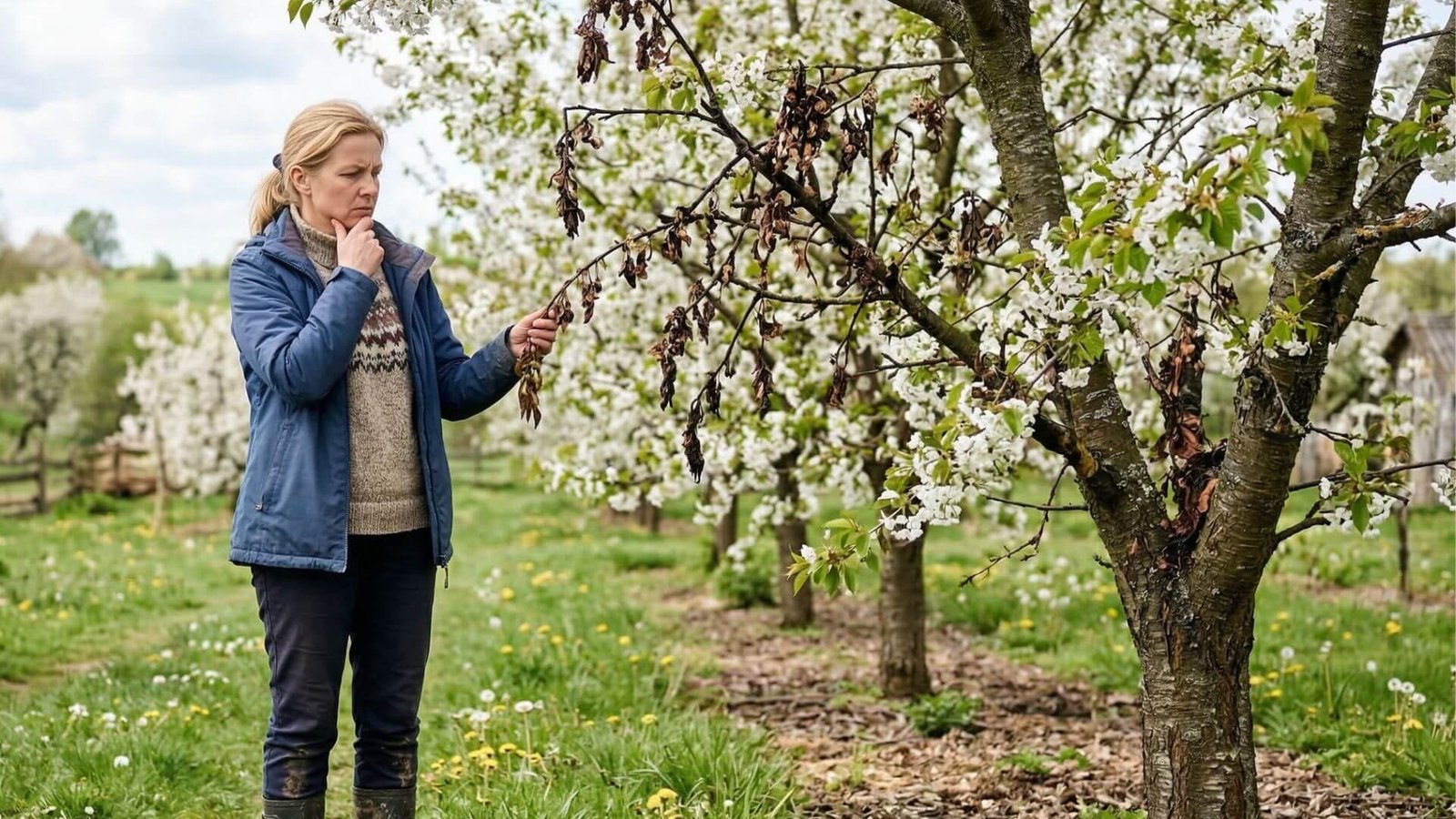 Vyšnių šakų džiūvimas, moniliozė, kaip apsaugoti sodą pavasarį?