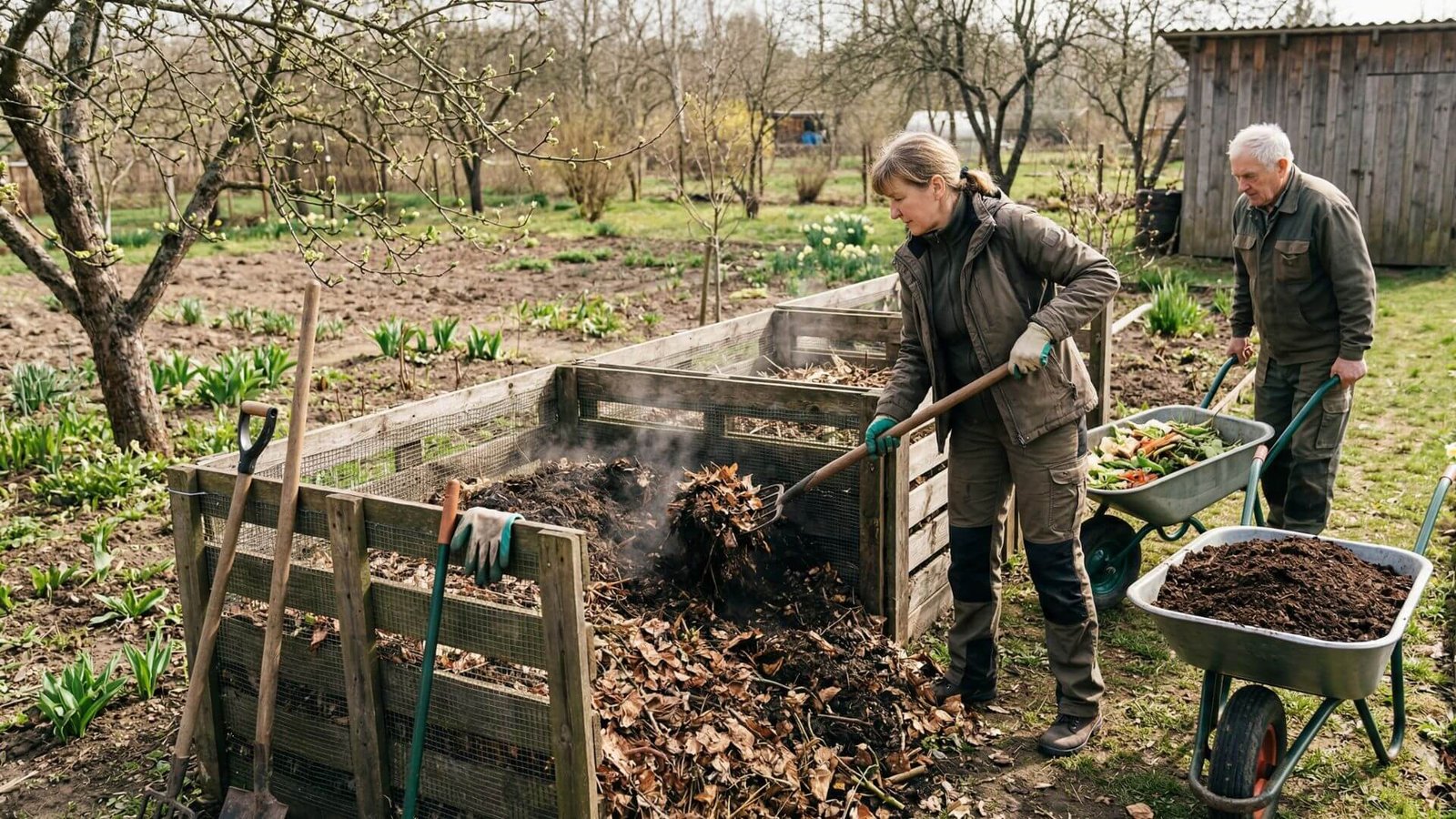 Komposto paruošimas ir tvarkymas pavasarį