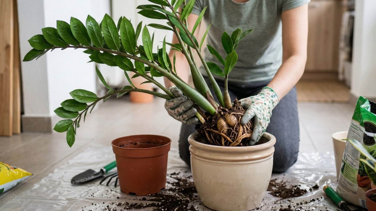 Zamiokulko persodinimas, 5 taisyklės sėkmei