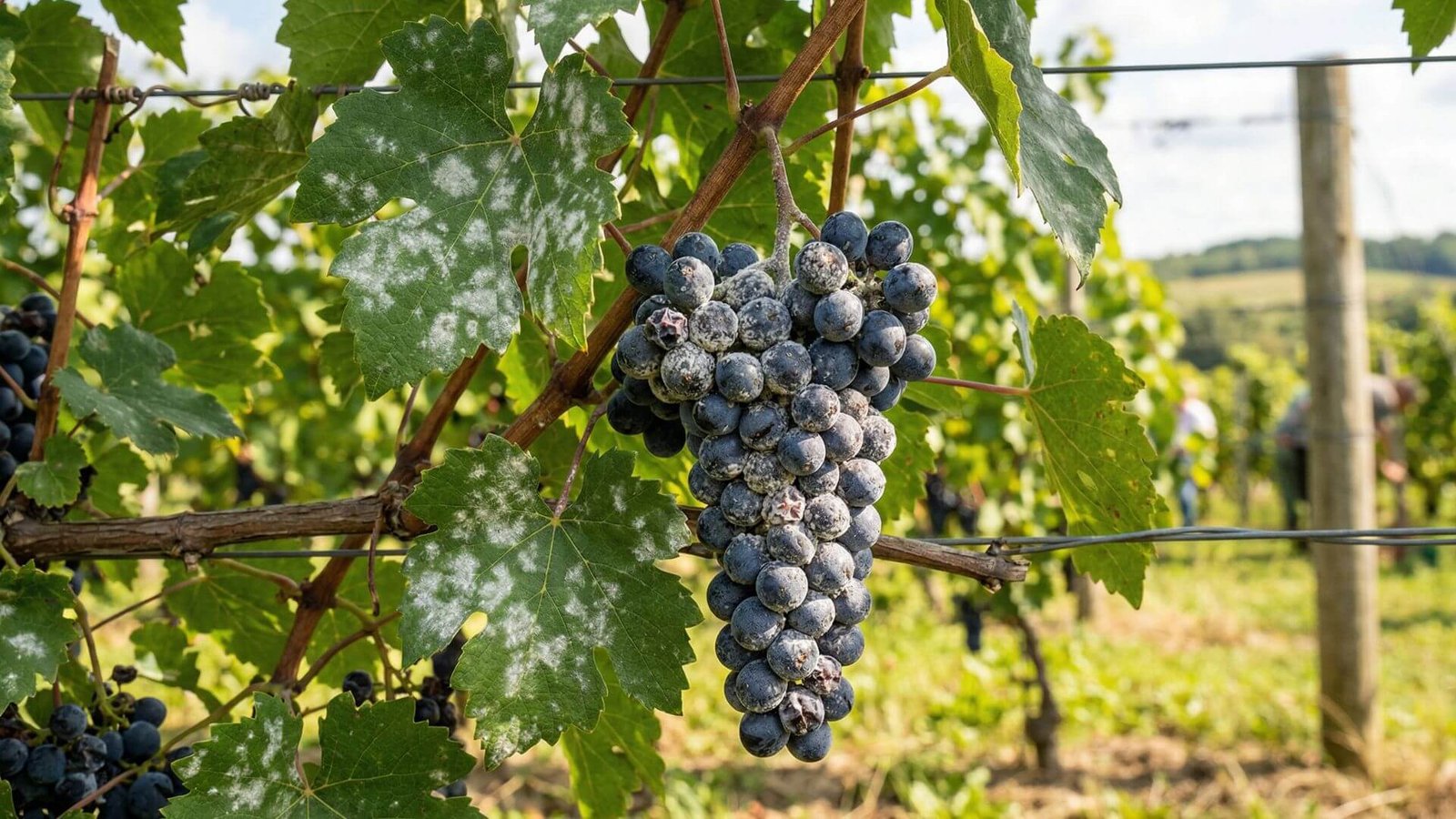 Miltligė ant vynuogių, kaip išgelbėti derlių?