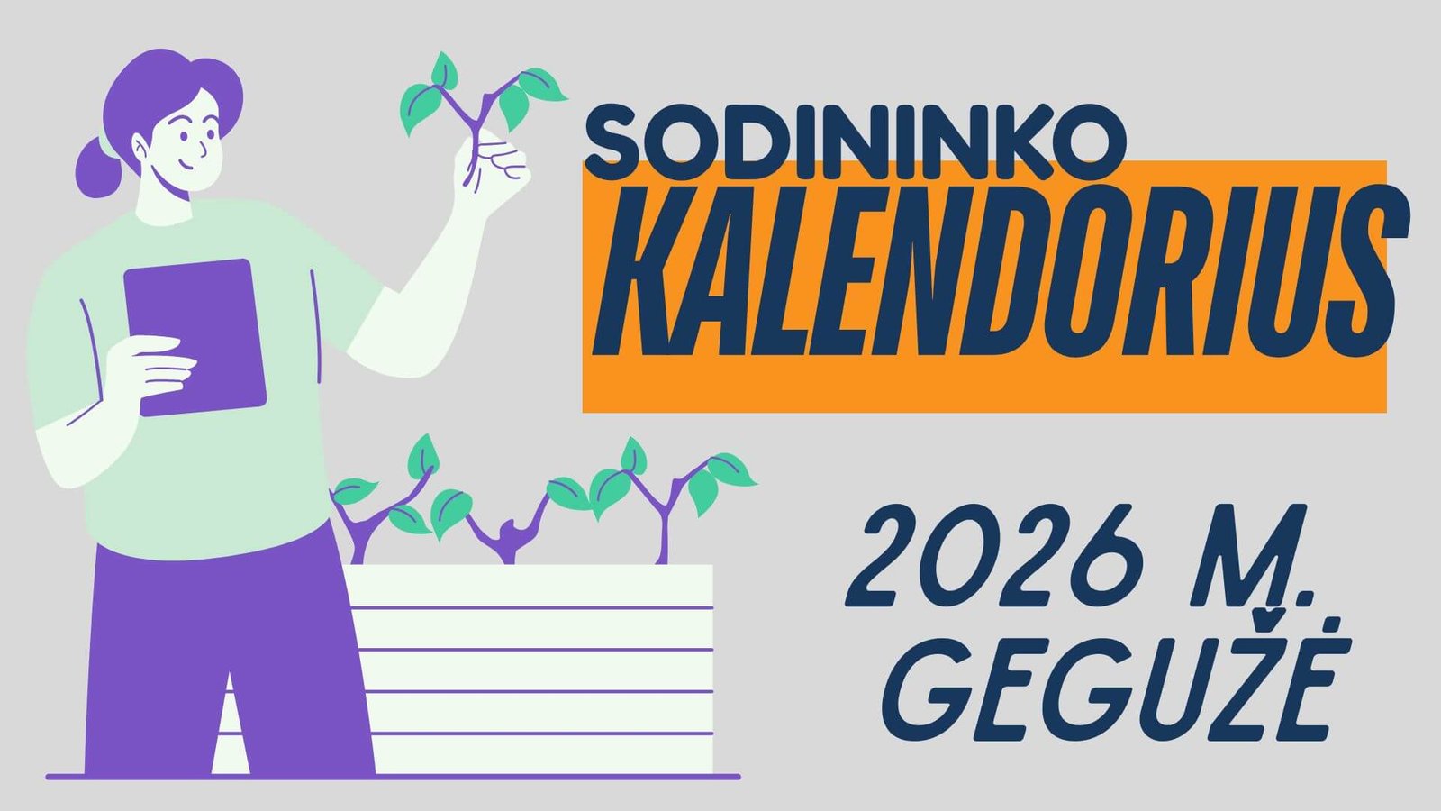 Sėjos ir sodo darbų kalendorius 2026 [Gegužė]